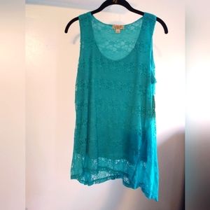 One World shark bite tank size large turquoise